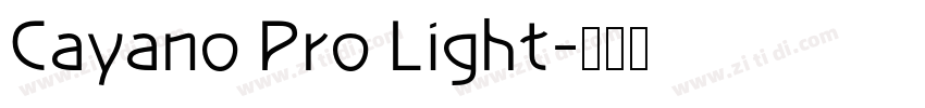 Cayano Pro Light字体转换